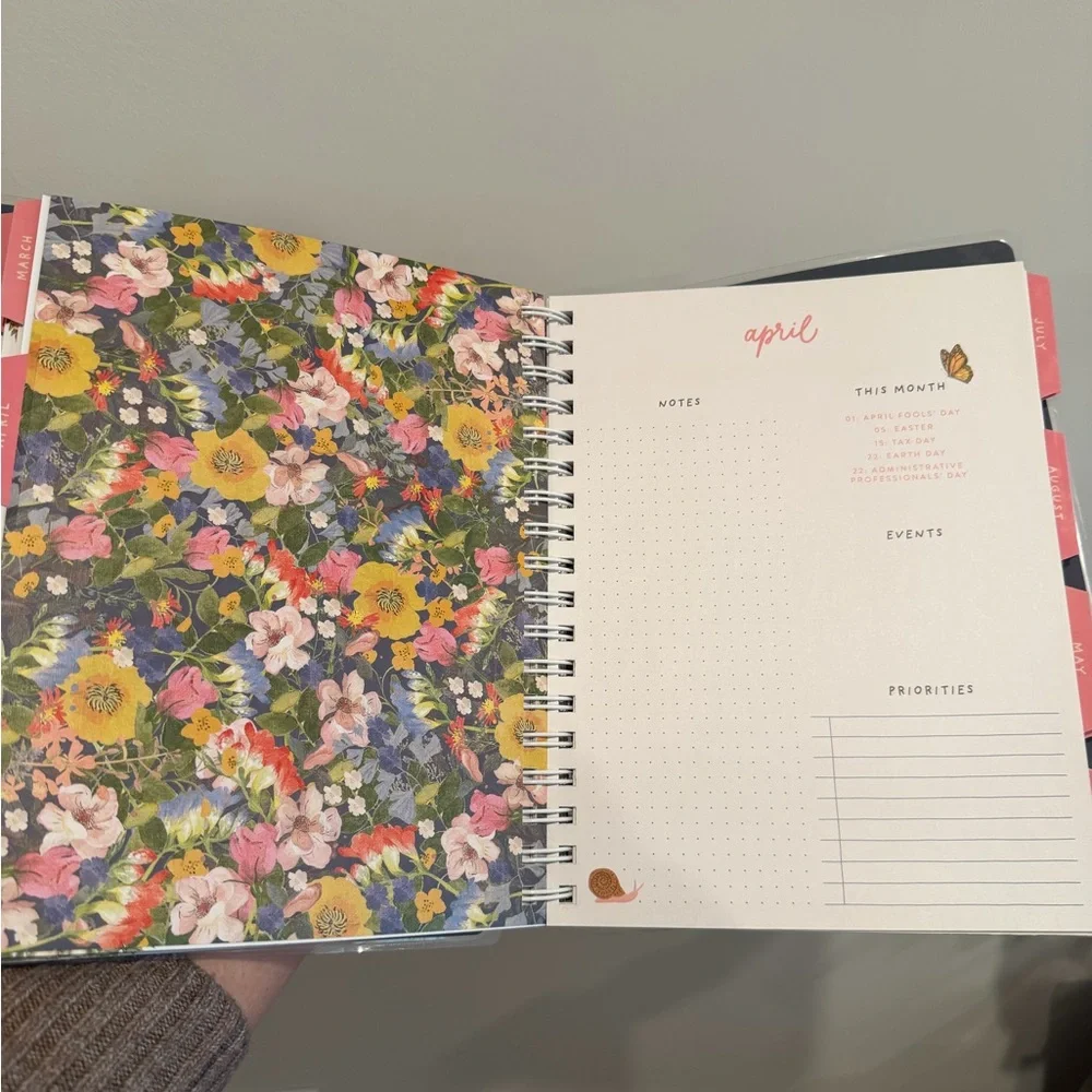 🌼Floral Spiral Planner/Agenda 2025-2026